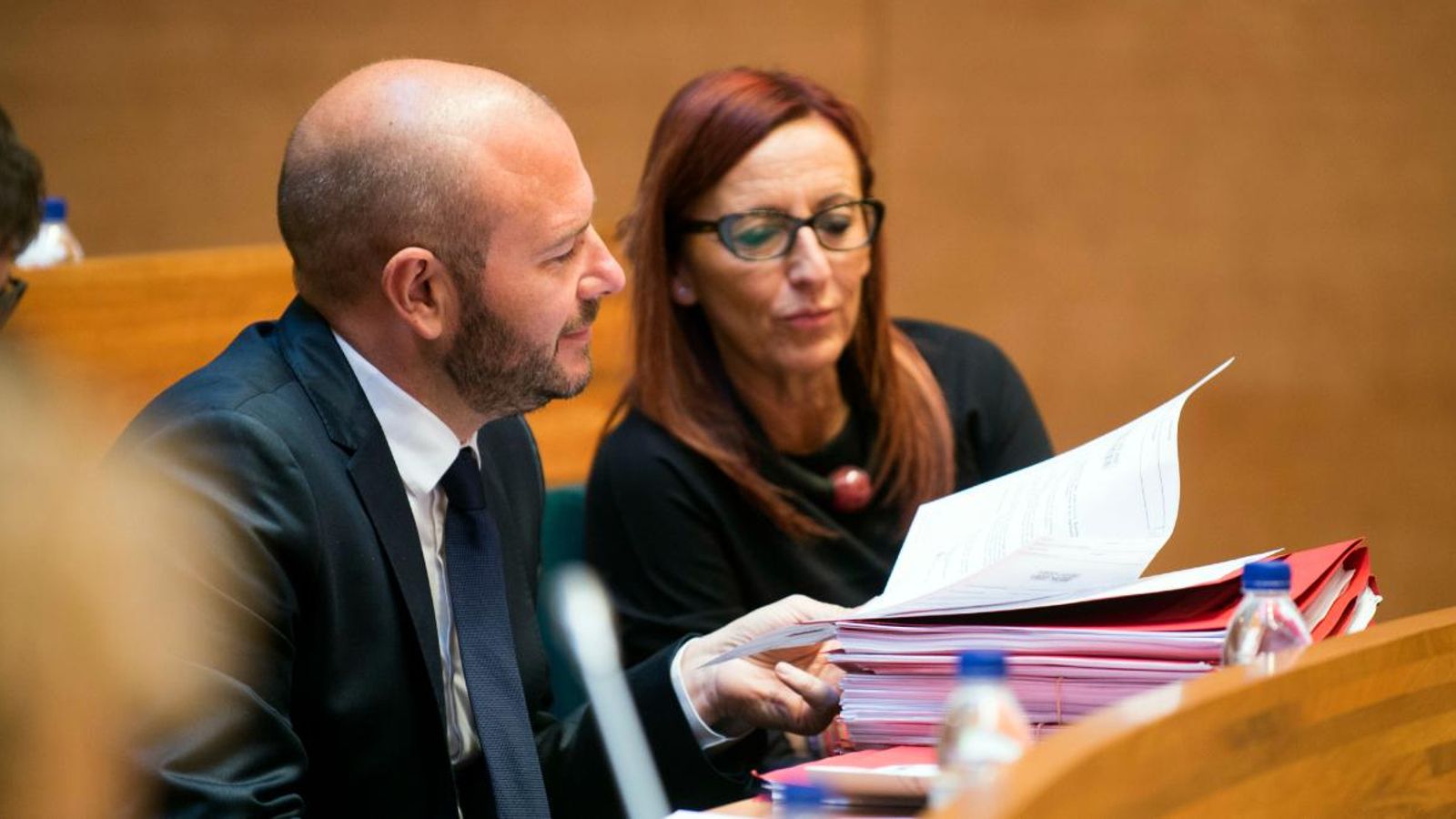 Toni Gaspar (PSPV) i Maria Josep Amigó (Compromís)