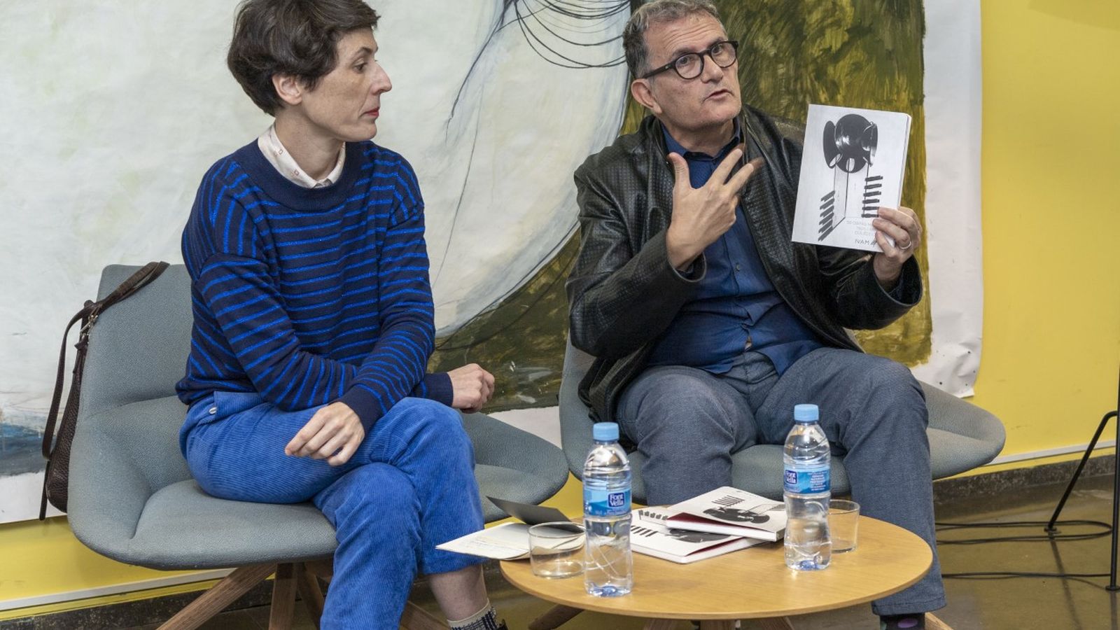 El director de l’Institut Valencià d’Art Modern (IVAM), José Miguel G. Cortés, i l'autora dels textos, Rocío Robles