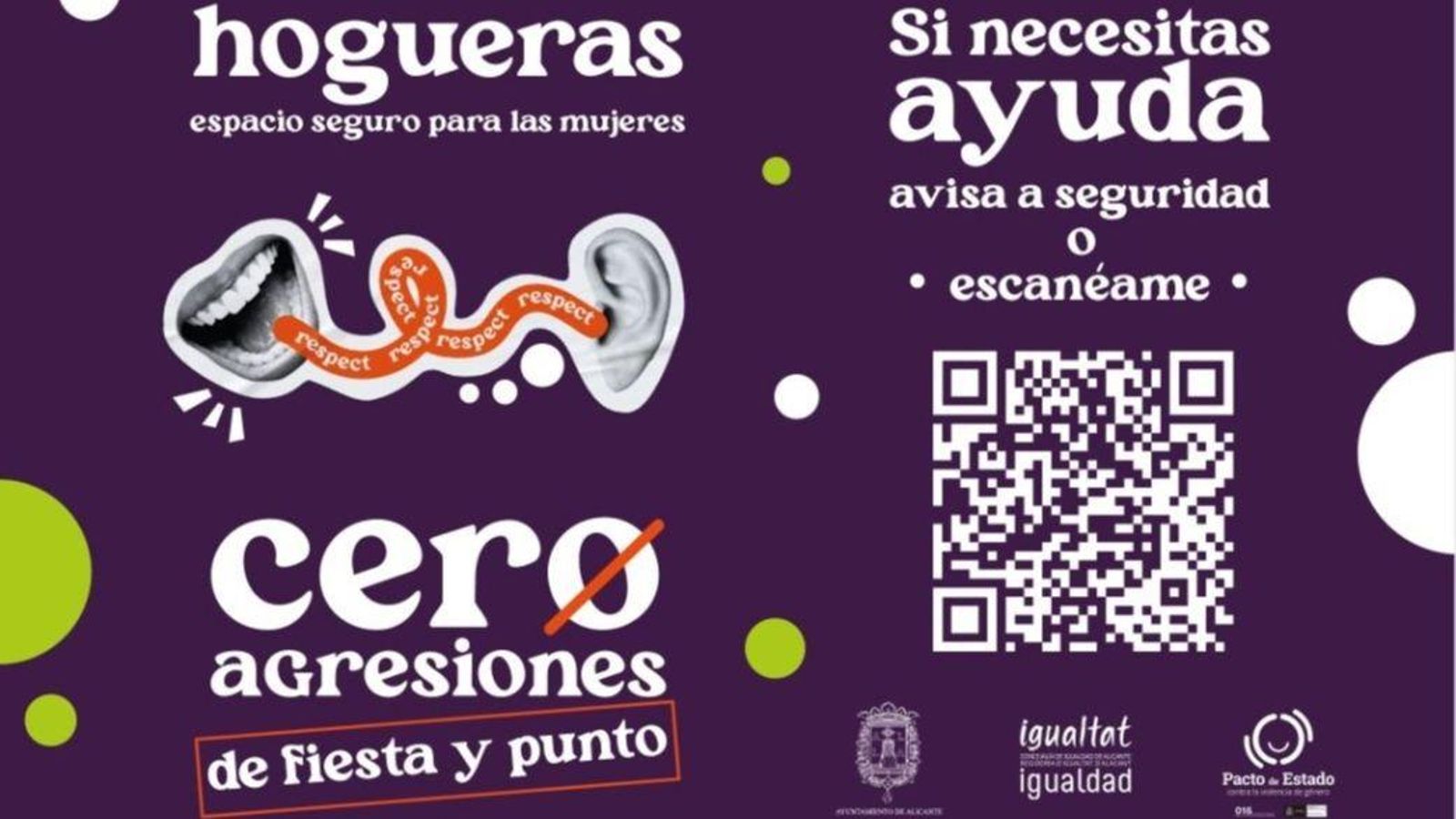 Es repartiran targetes amb un codi QR que remet al web de la regidoria d'Igualtat i telèfons d'interés
