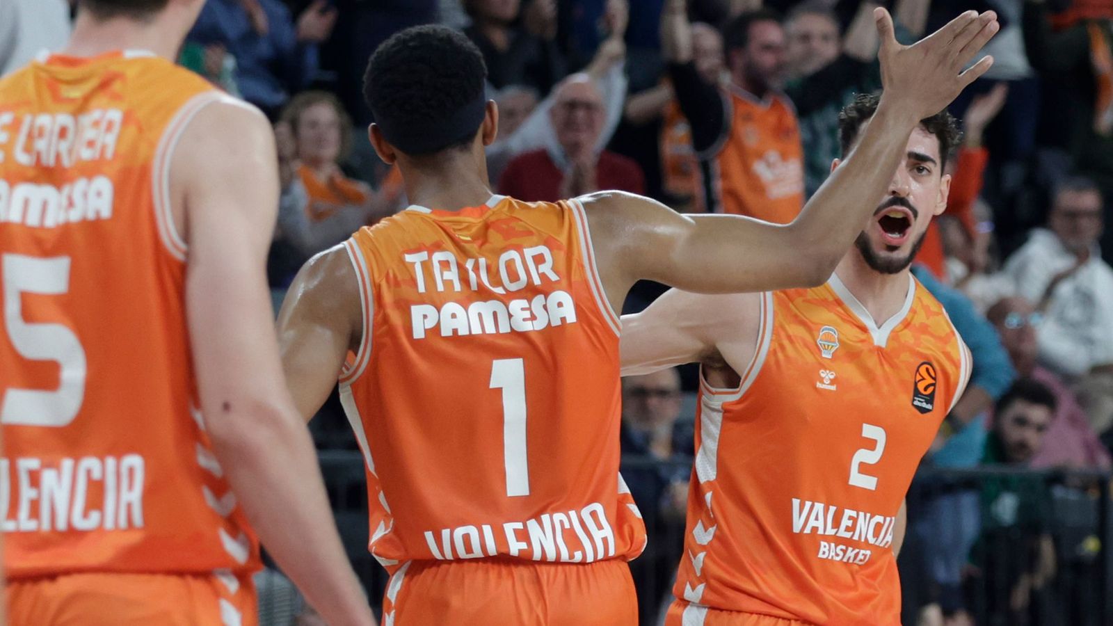 Imatge del partit entre el València Basket i el Maccabi Tel-Aviv