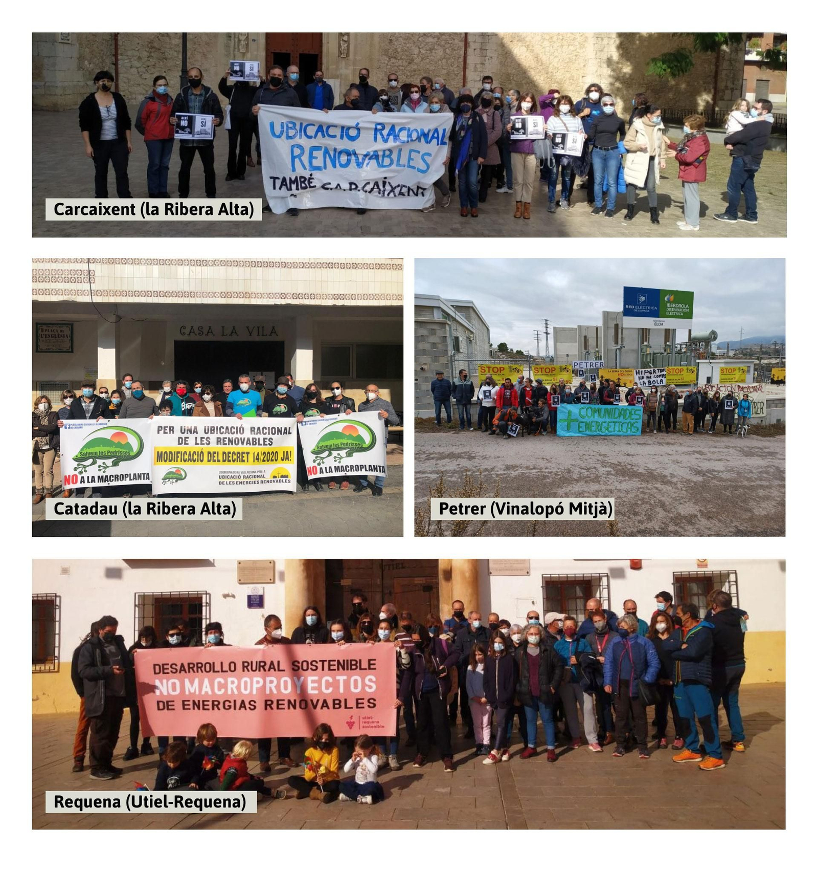 Protestes als municipis afectats per les macroplantes fotovoltaiques