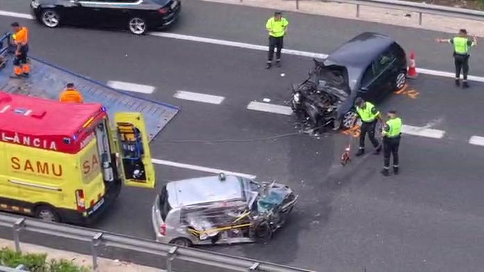 Els dos vehicles implicats en l'accident
