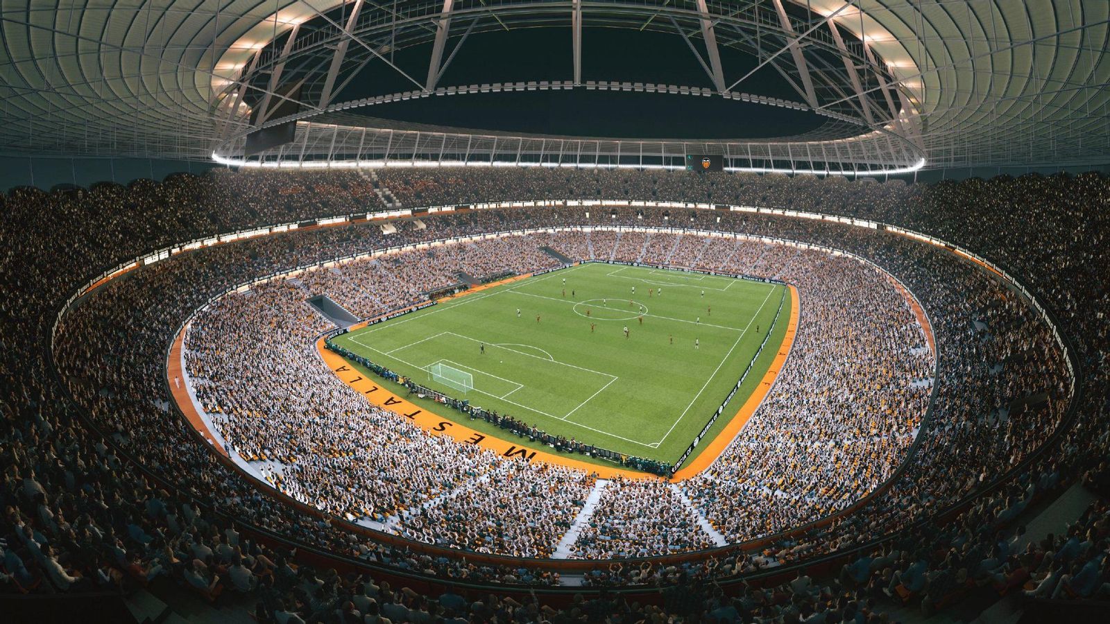 Recreació de l'interior del nou estadi de Mestalla