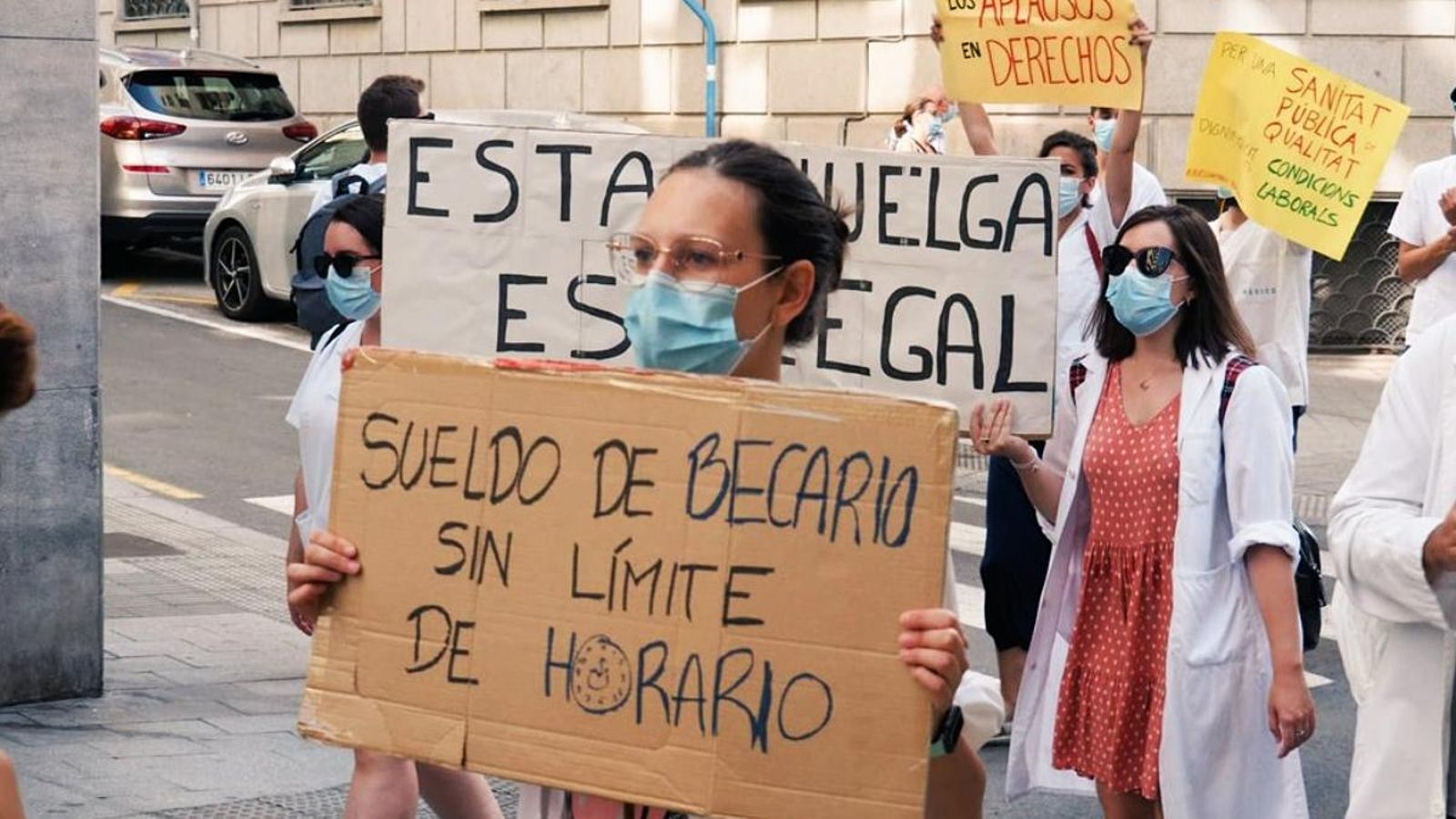 Imatges de manifestants del col·lectiu MIR