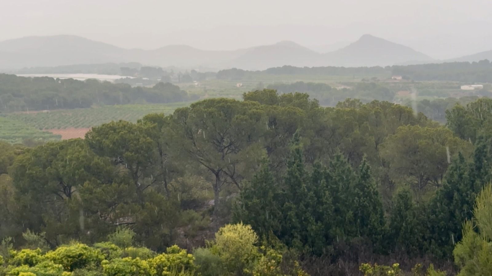 Tempestes cortes però d'intensitat forta agranen la Comunitat Valenciana