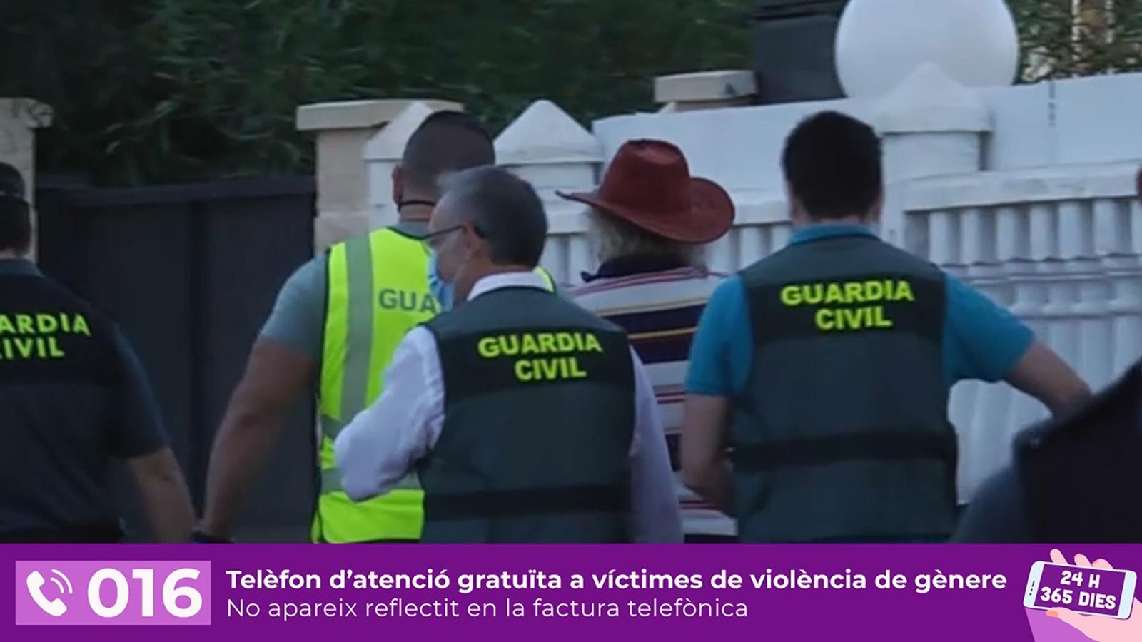 Moment de la detenció del presumpte autor