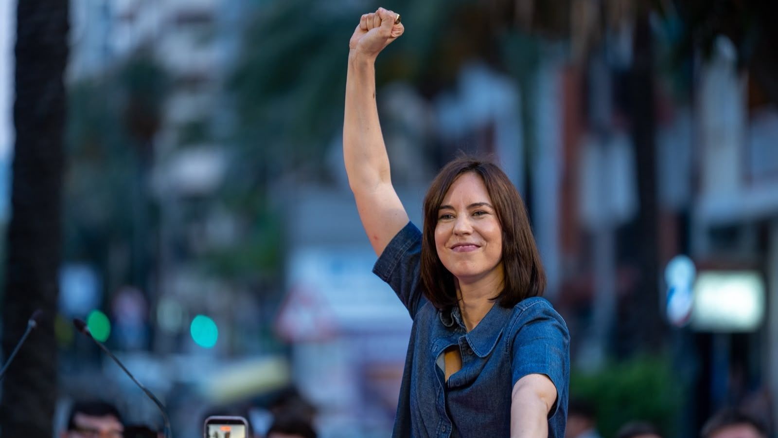 La secretaria general del PSPV i ministra de Ciència, Diana Morant, en la trobada amb la militància a Gandia.