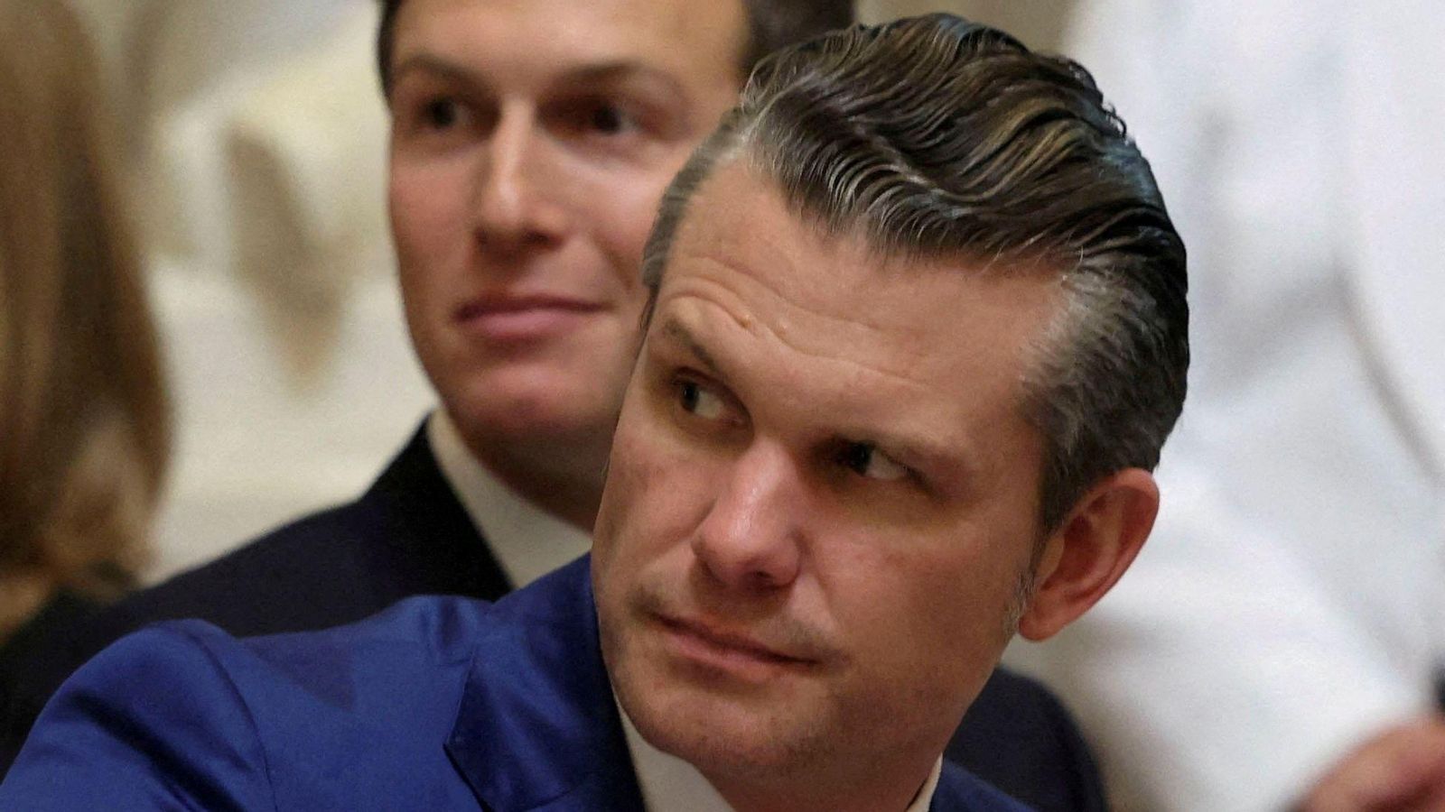 El nou secretari de Defensa i cap del Pentàgon, Pete Hegseth, el passat dilluns en la presa de possessió de Trump El nou secretari de Defensa i cap del Pentàgon, Pete Hegseth, el passat dilluns en la presa de possessió de Trump