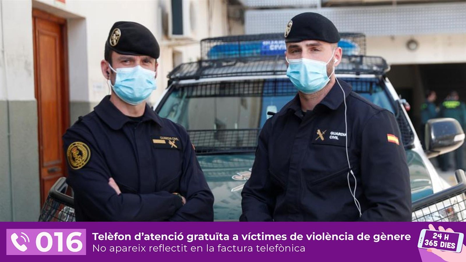 Els agents de la Guàrdia Civil Damián i Francisco, aquest dimecres