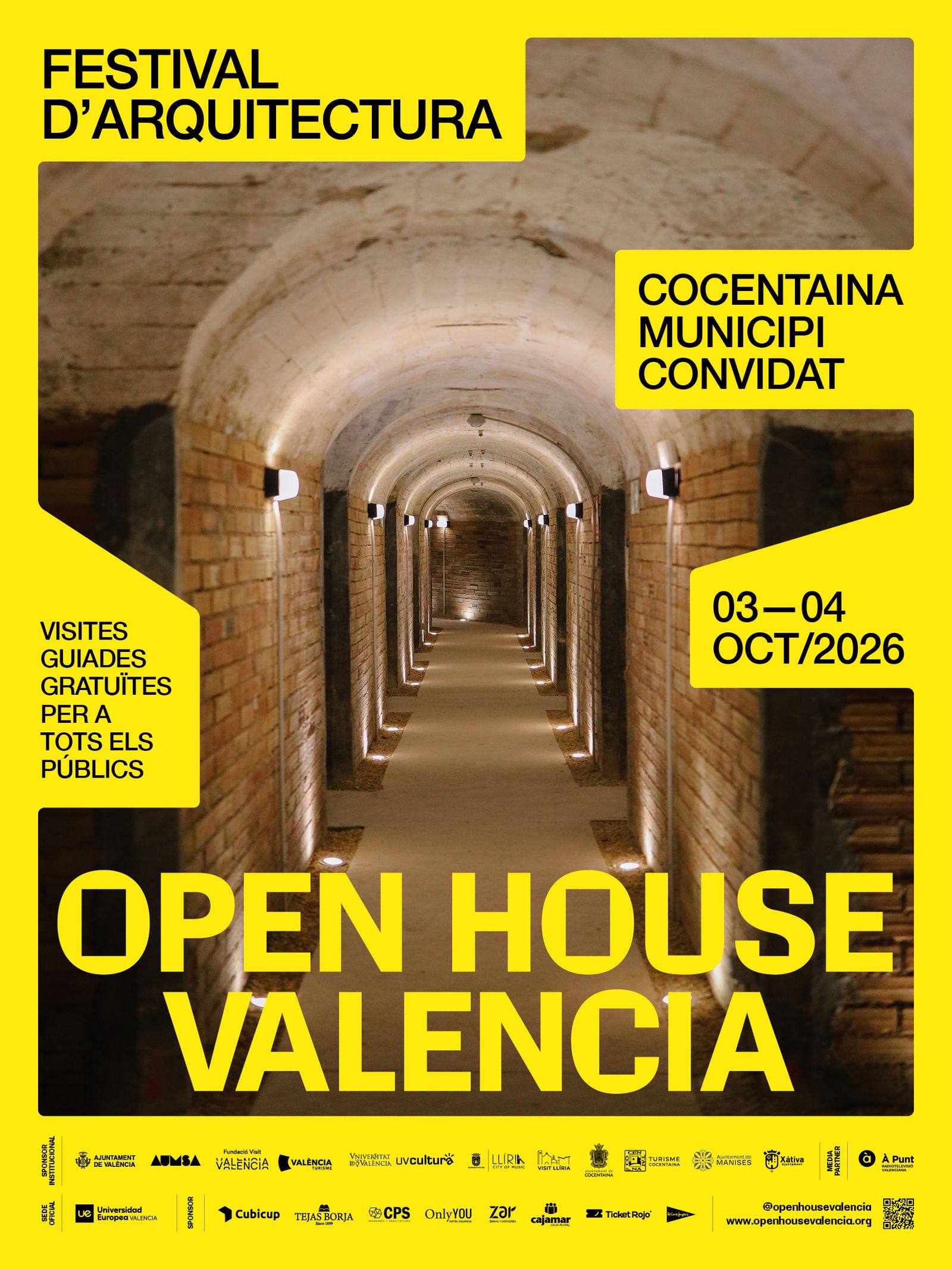 Cartell de l'Open House València dedicat a Cocentaina