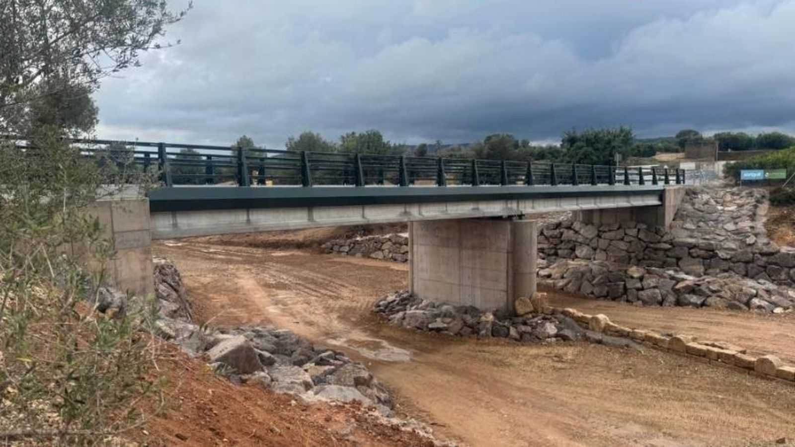 Pont de Mas de Sabater, a Picassent, abans i després de la reconstrucció