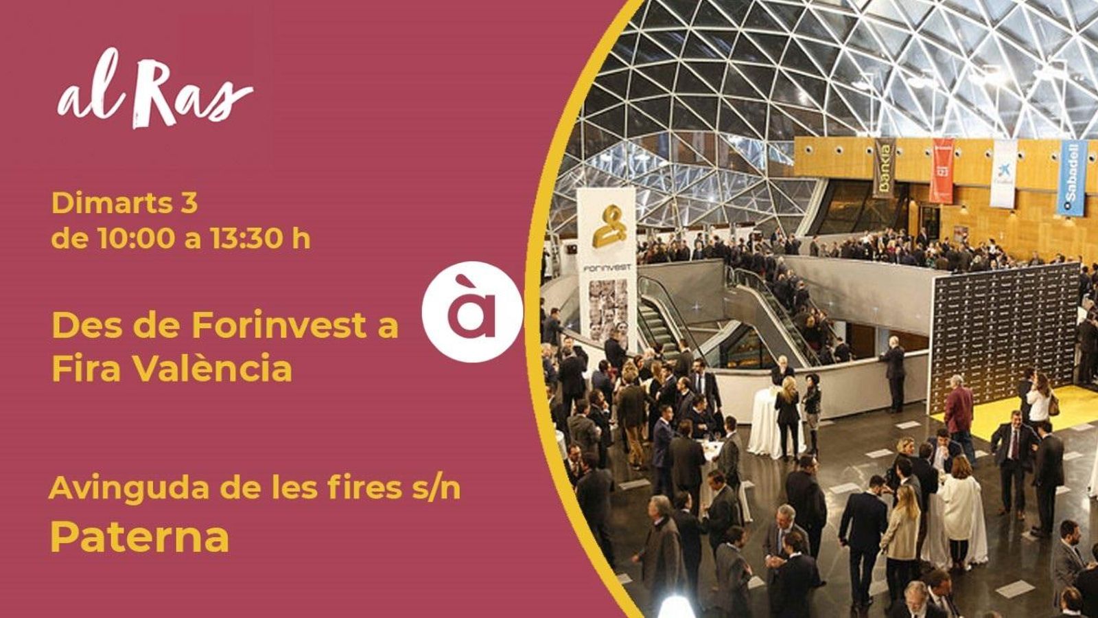 'Al ras' es farà demà en directe des de Fira València