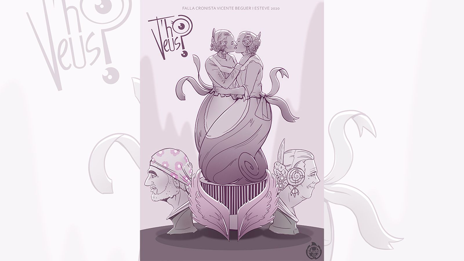 Esbós de la falla de l'artista faller Chuky que es plantarà a Torrent.