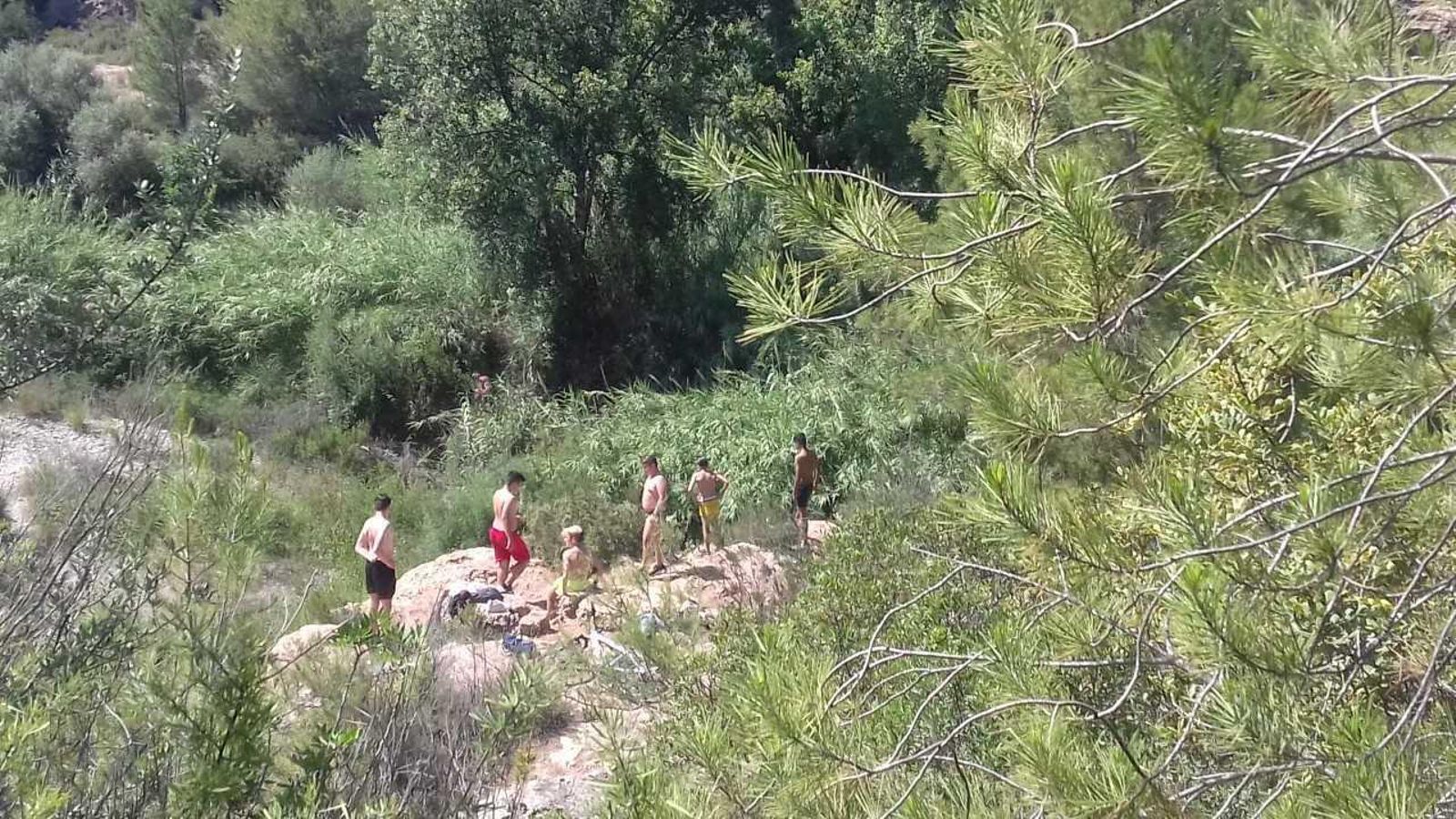Un dels punts del Millars on resulta perillós realitzar salts des de les roques al riu