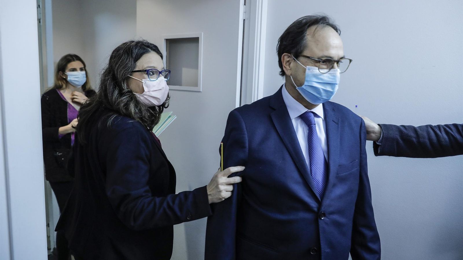 Oltra i Soler, aquest dimecres durant la presentació dels pressupostos del Consell Oltra i Soler, aquest dimecres, durant la presentació dels pressupostos del Consell