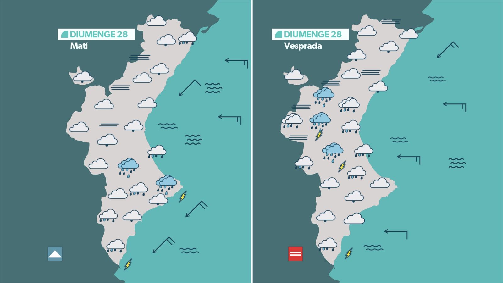 Previsió per al diumenge 28 de desembre