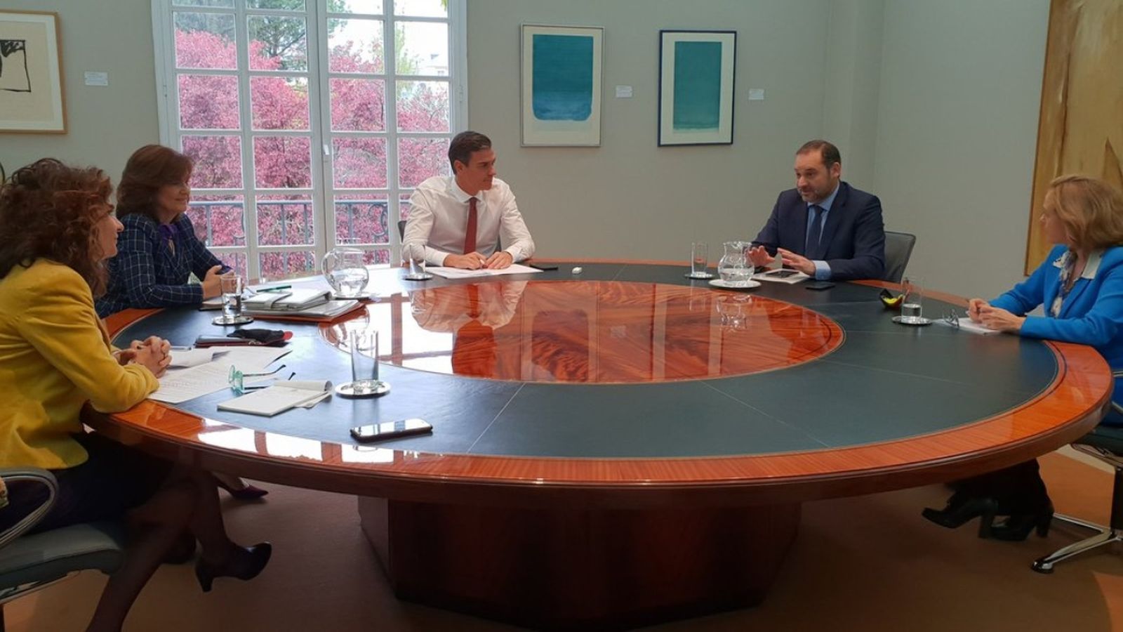 El president del govern espanyol Pedro Sánchez reunit aquest dimecres amb els ministres d'Hisenda, Economia i Interior.