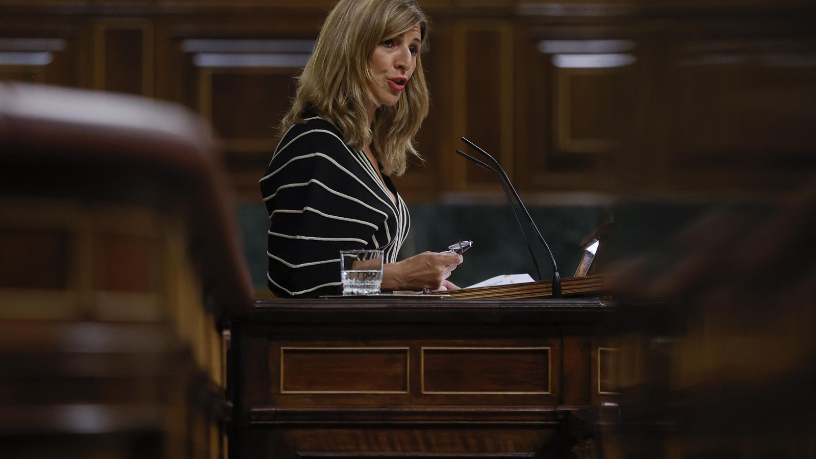 La vicepresidenta segona i ministra de Treball, Yolanda Díaz, en el Congrés dels Diputats