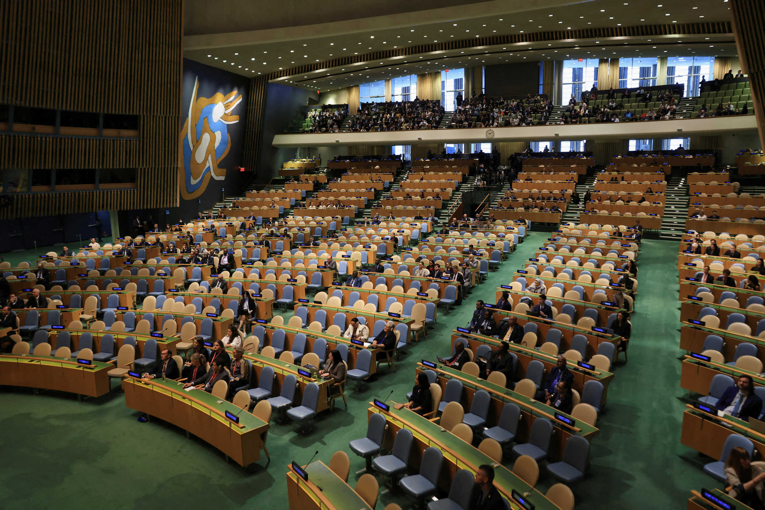 El plenari de l'ONU pràcticament buit El plenari de l'ONU pràcticament buit