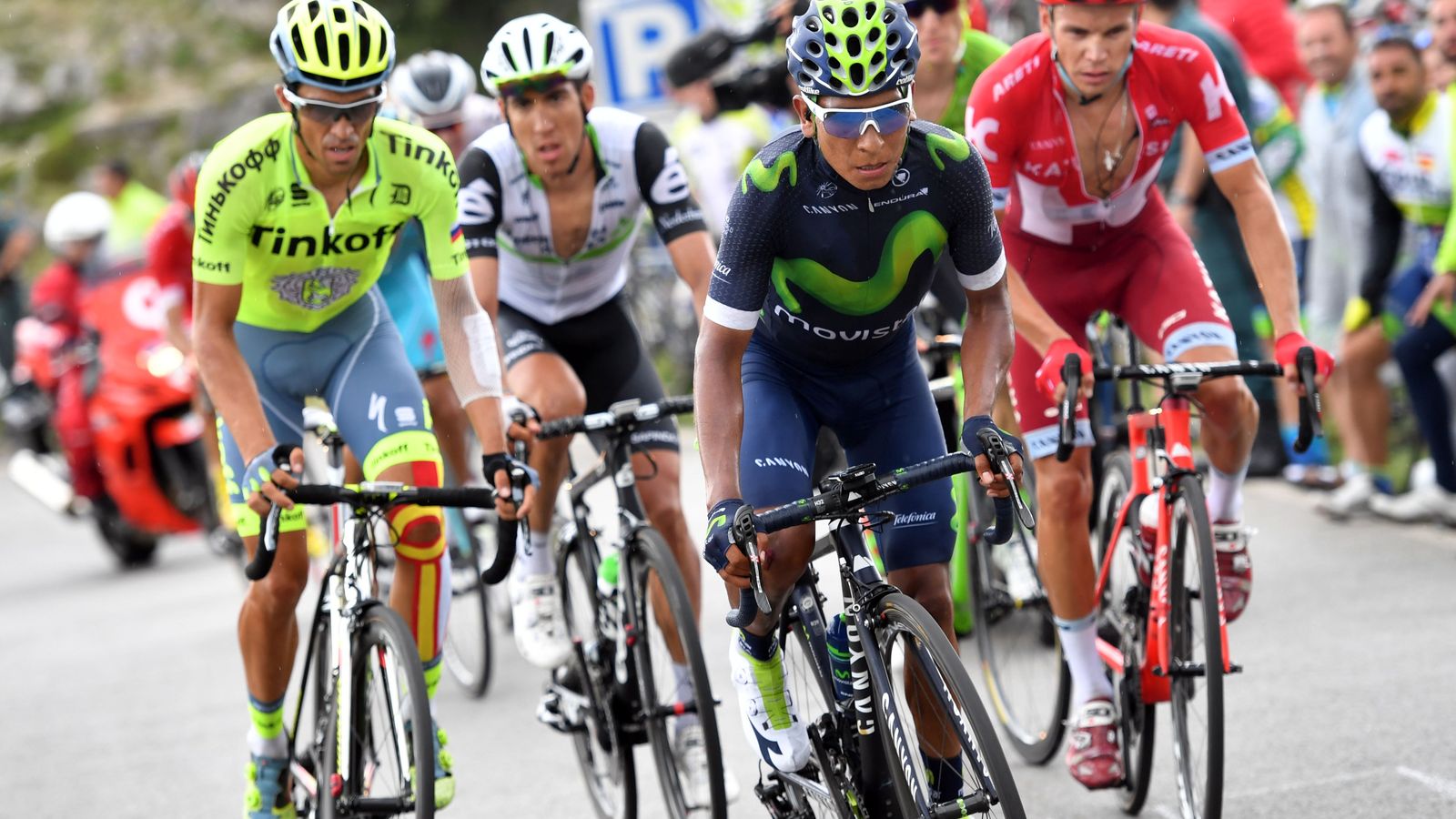 Nairo Quintana, en l'edició de La Vuelta de l'any passat