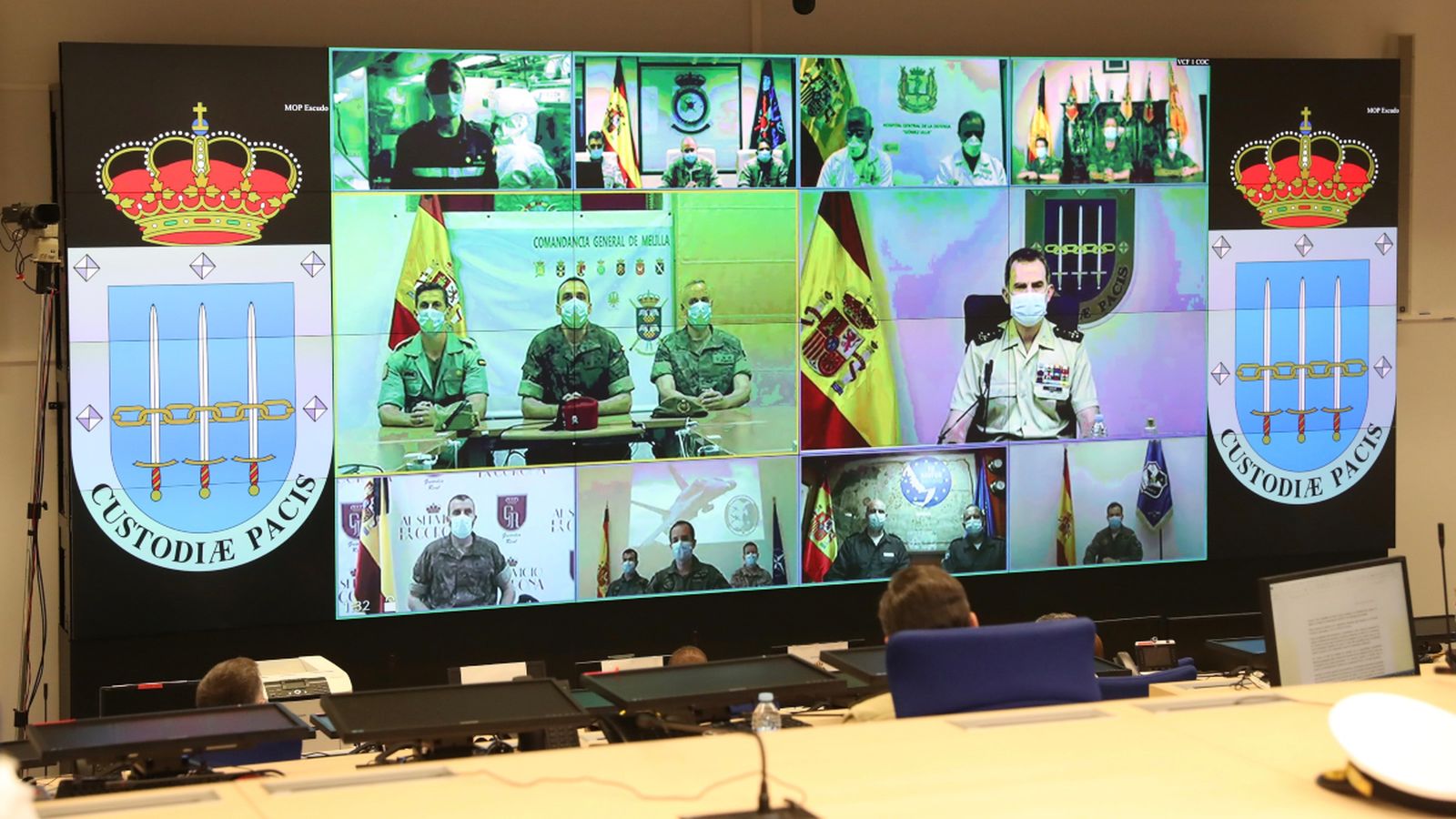 Videoconferència del rei Felip VI