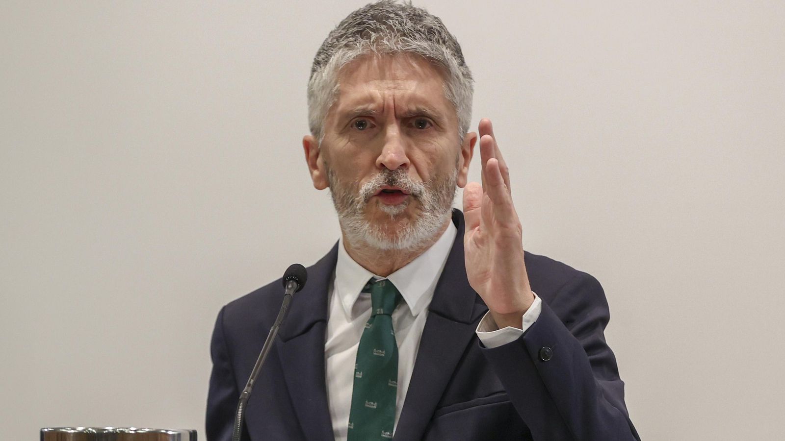 Roda de premsa del Ministre de l'Interior, Fernando Grande-Marlaska