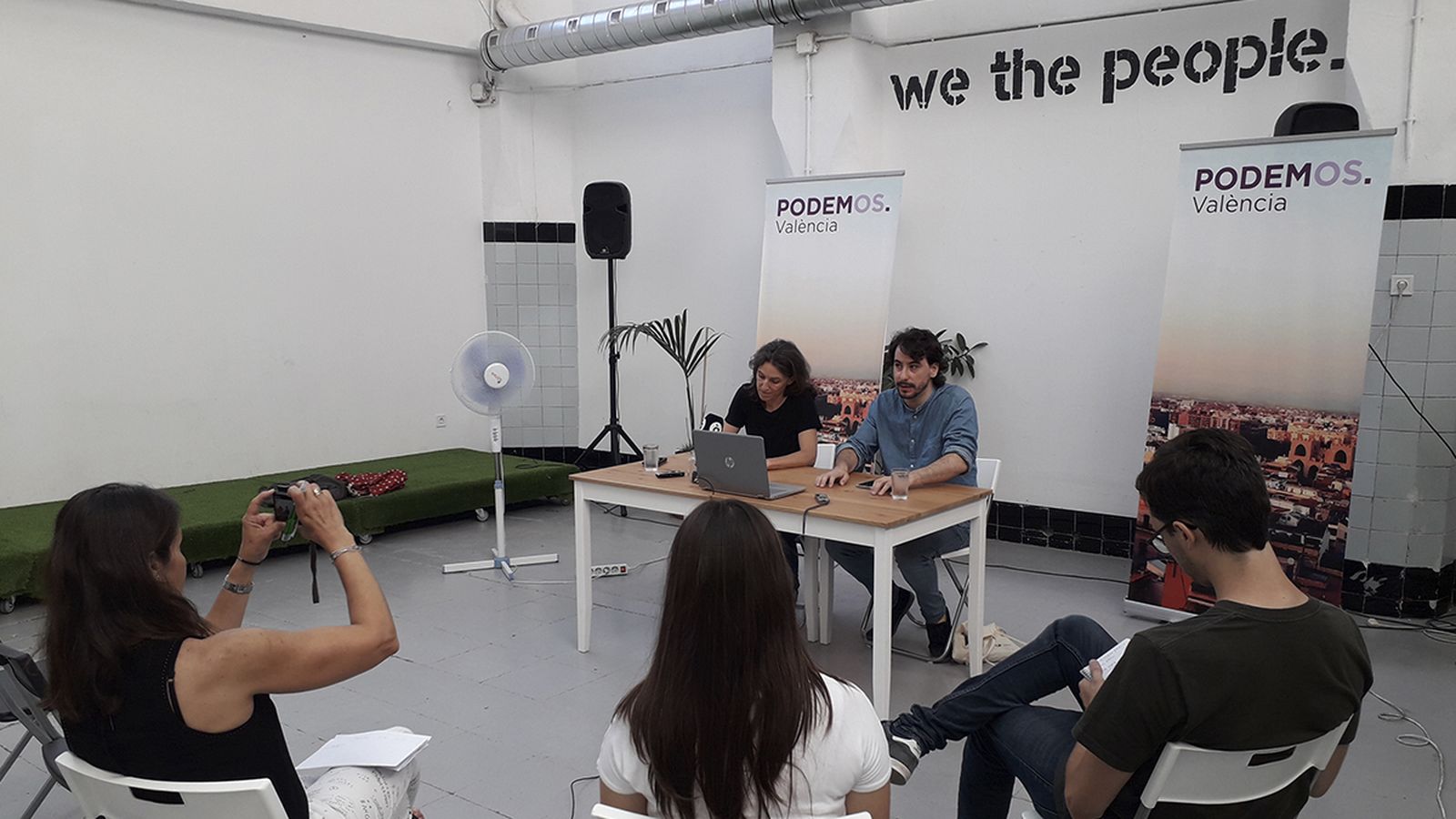 Moment de la roda de premsa oferida aquest divendres per Jaime Paulino i María Oliver