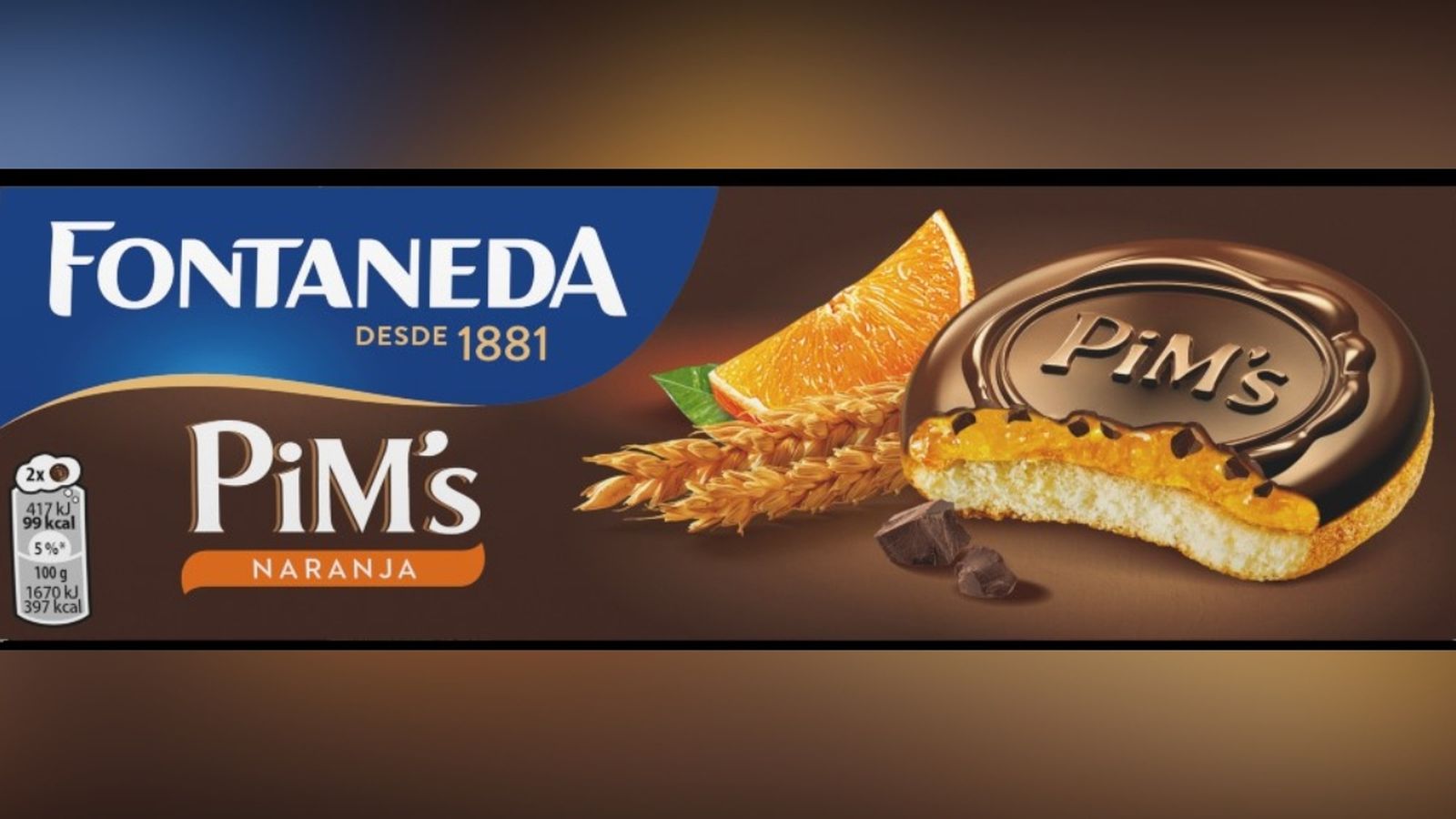 Imatge d'arxiu d'un lot de galetes PiM’s Naranja