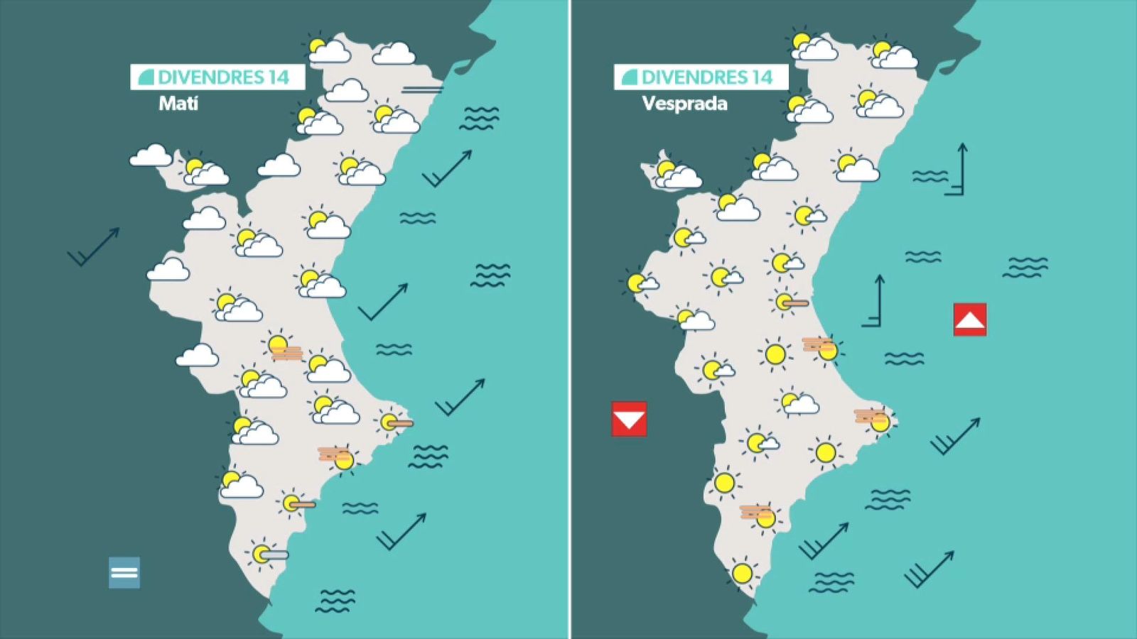 La previsió meteorològica divendres 14 de novembre