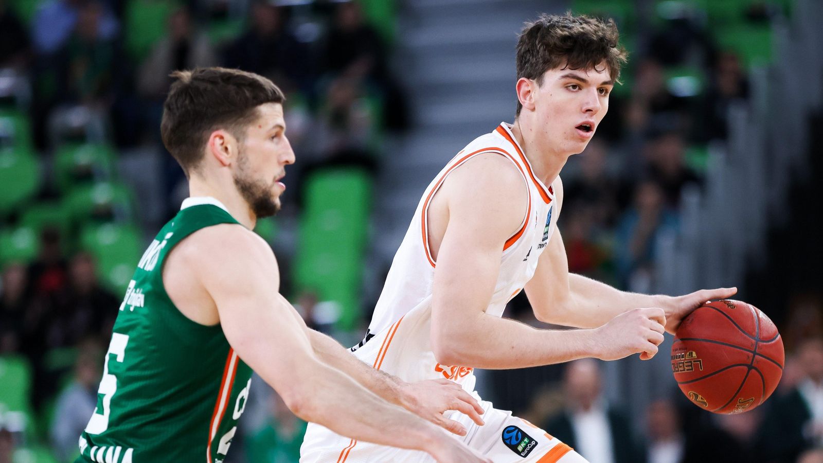 Sergio De Larrea, en el partit a Lubjlana