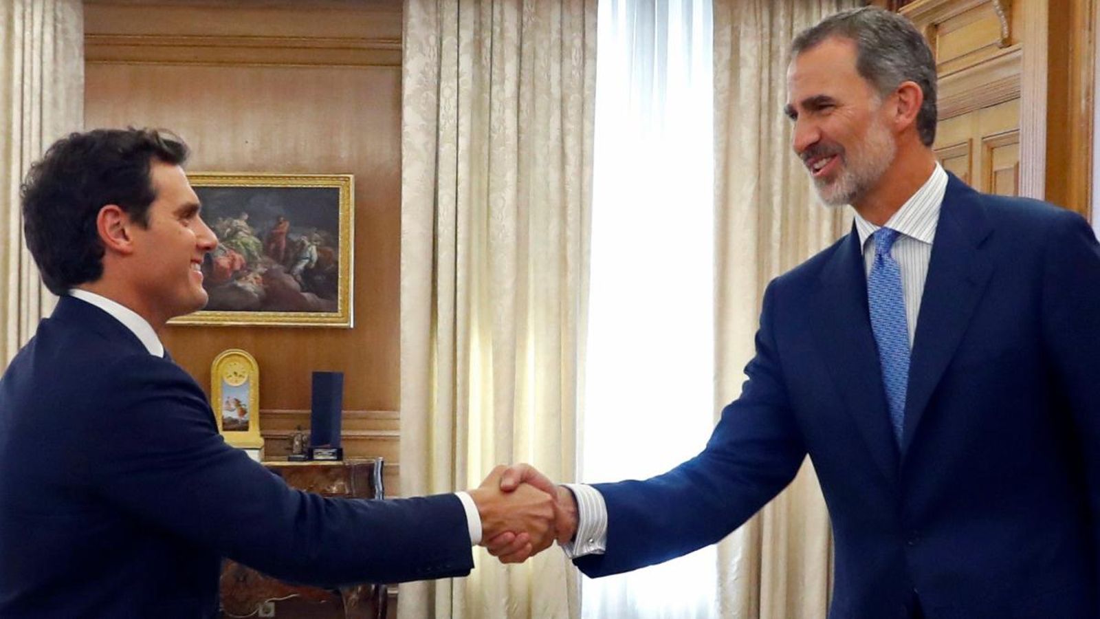 El rei Felip VI rep en audiència el líder de Ciutadans, Albert Rivera El rei Felip VI rep en audiència el líder de Ciutadans, Albert Rivera