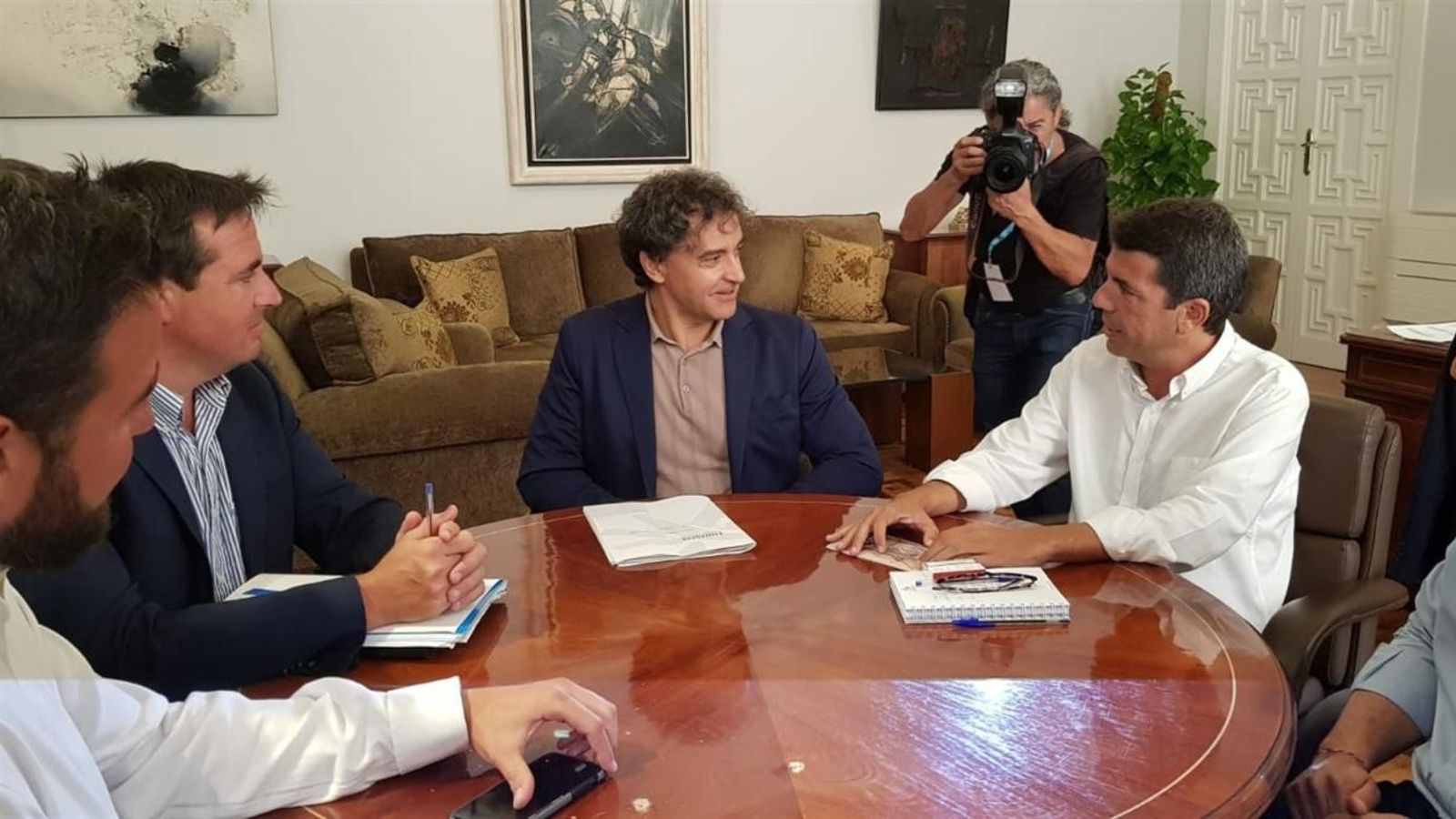 Roda de premsa de Carlos Mazón i Francesc Colomer