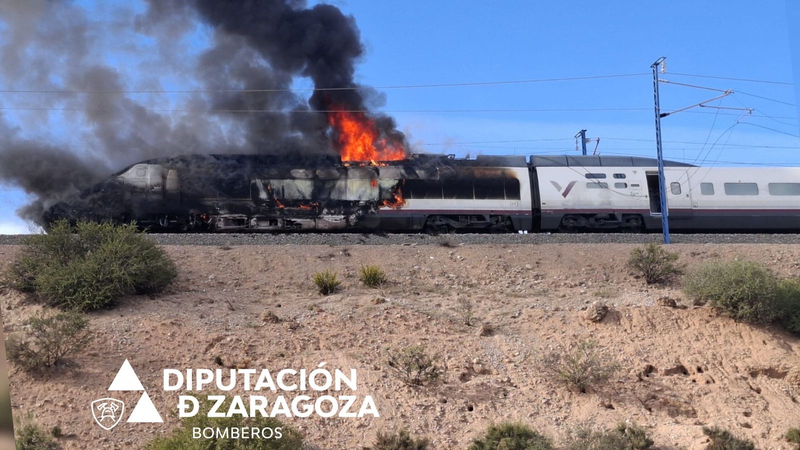 L'incendi s'ha produït a la locomotora de l'AVE