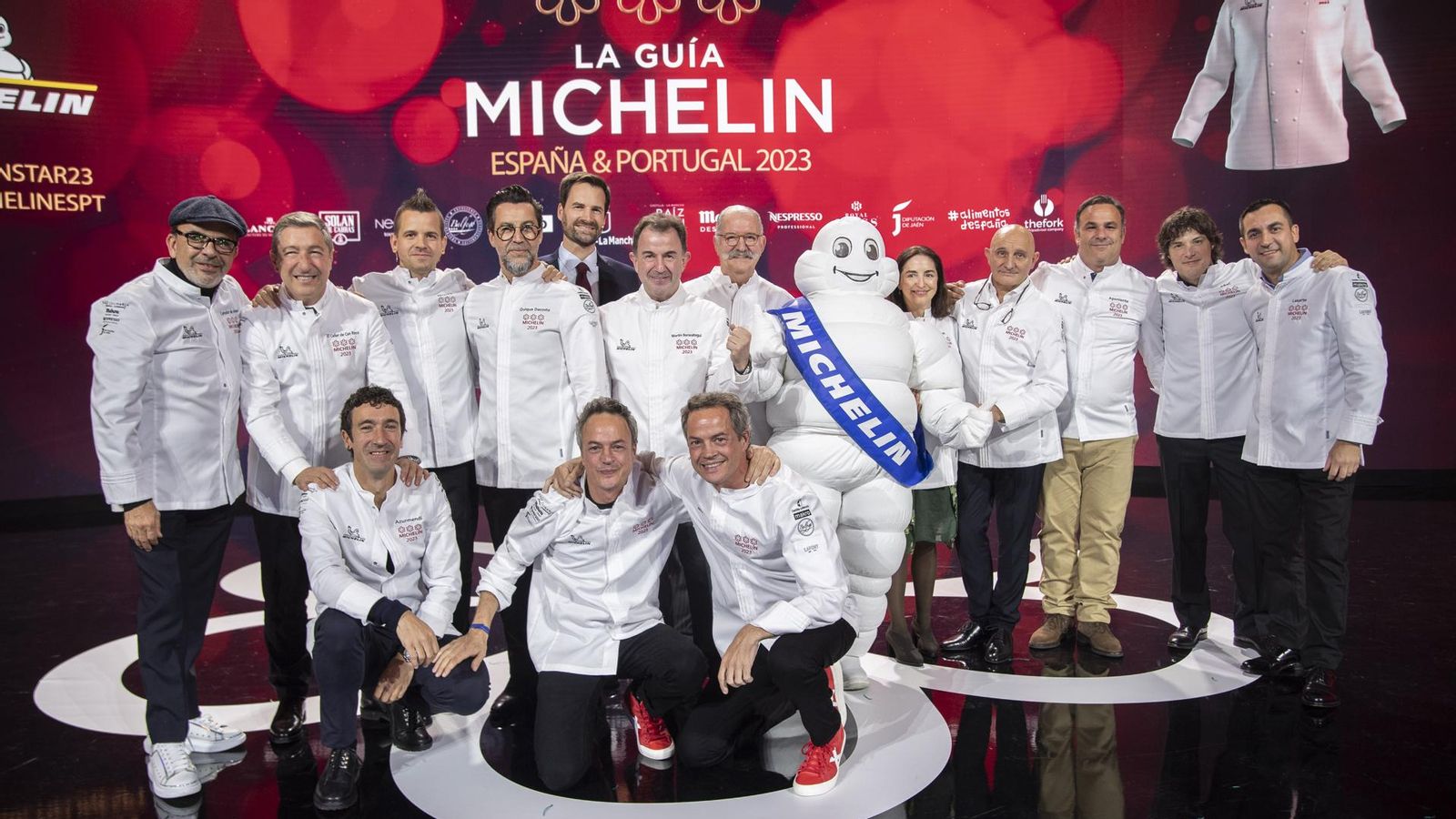 Els cuiners amb tres estreles Michelin, durant la gala d'aquest dimarts