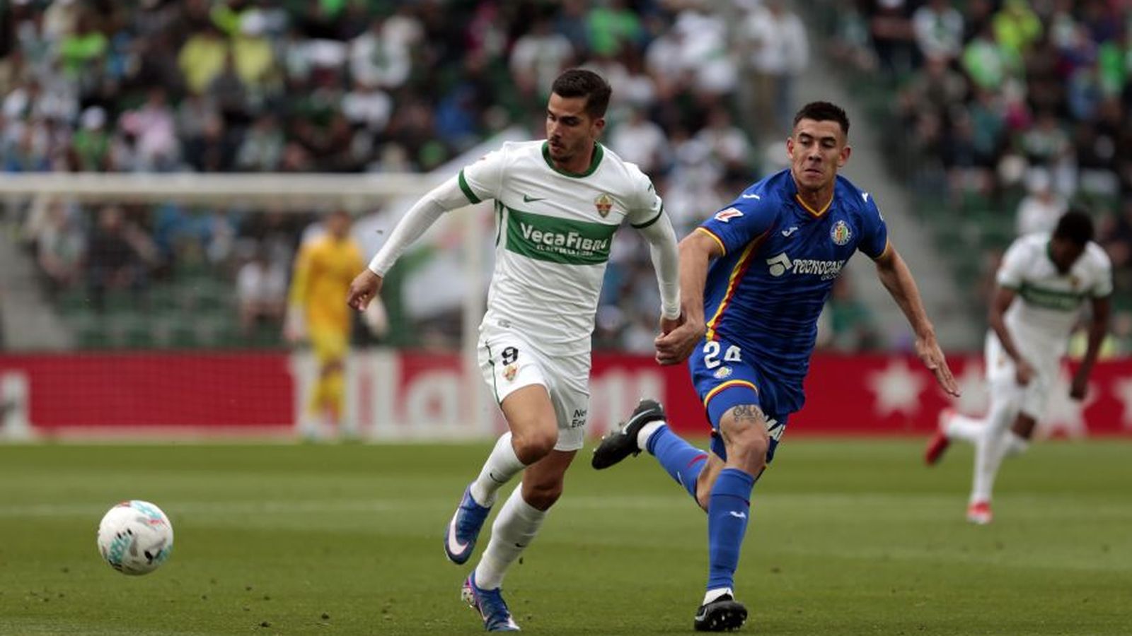 André Silva, en el partit al Martínez Valero contra el Getafe