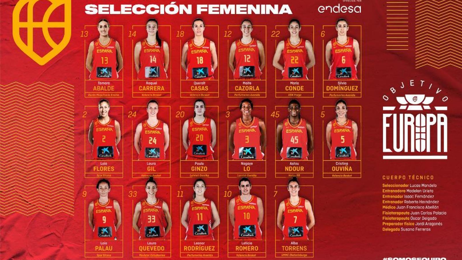 Convocatòria de la selecció espanyola per a l'Eurobasket Convocatòria de la selecció espanyola per a l'EUROBASKET