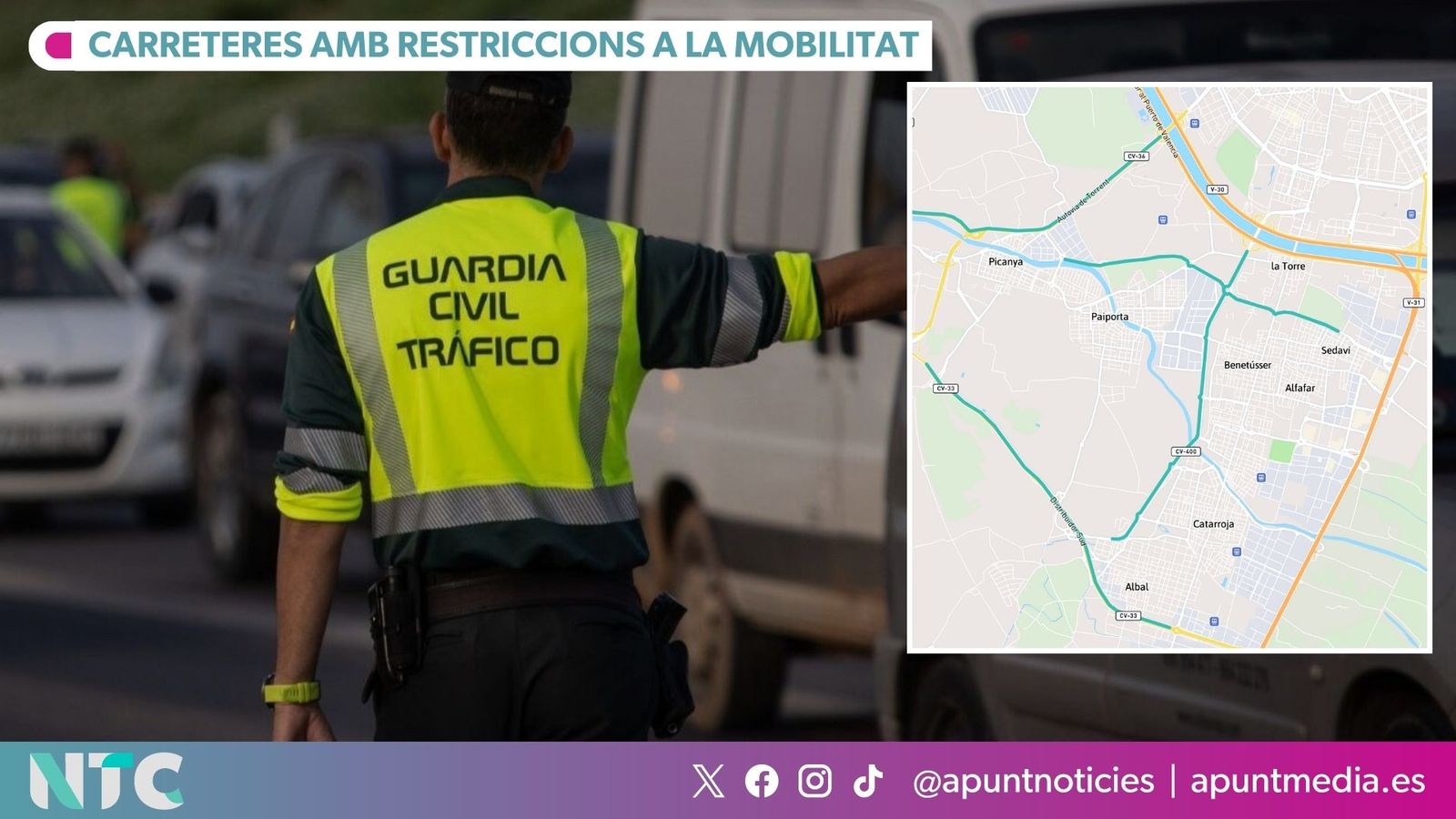 Carreteres amb restriccions a partir de les 00:00 hores del 15 de novembre