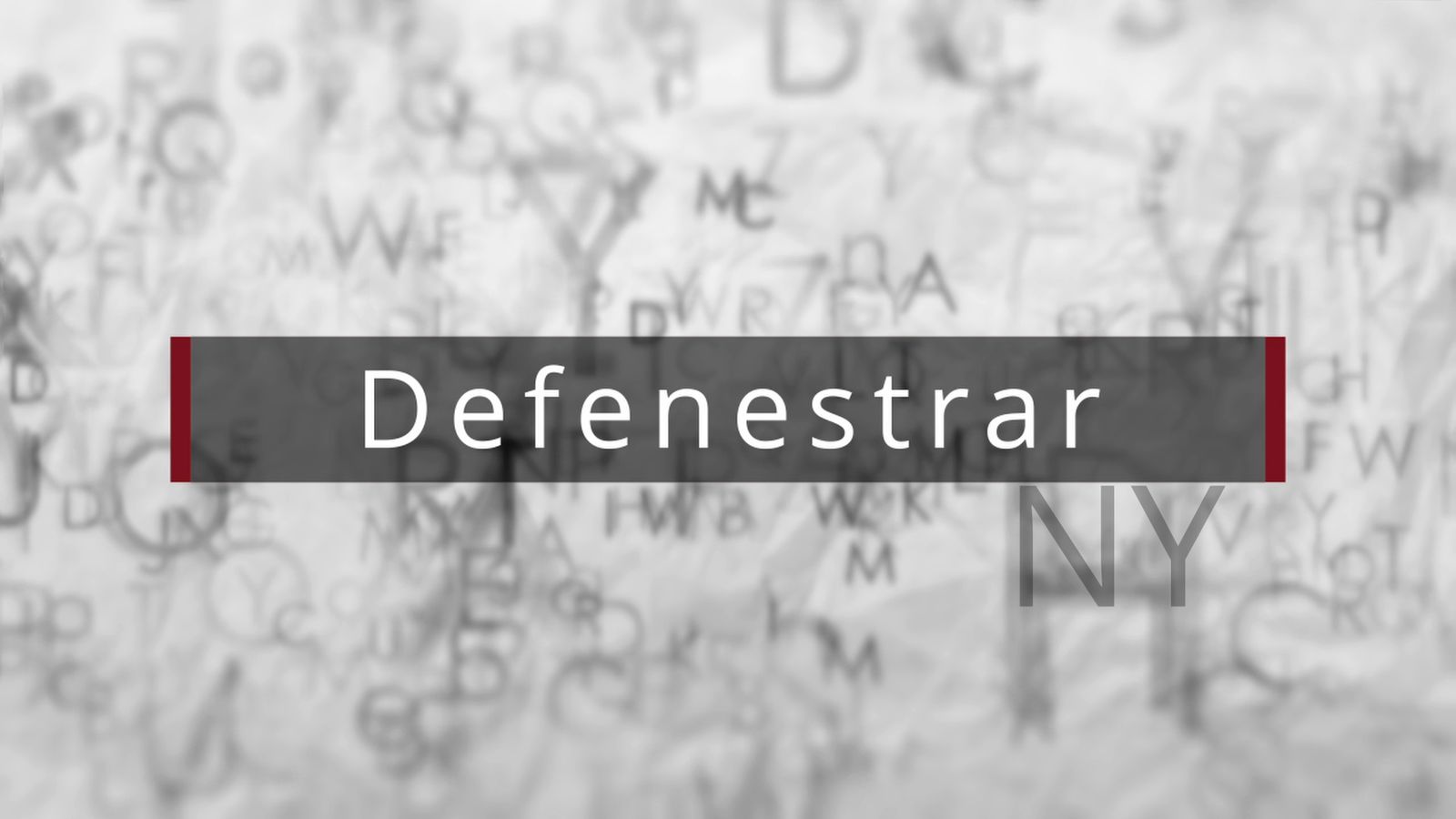 La paraula en imatges: 'defenestrar'