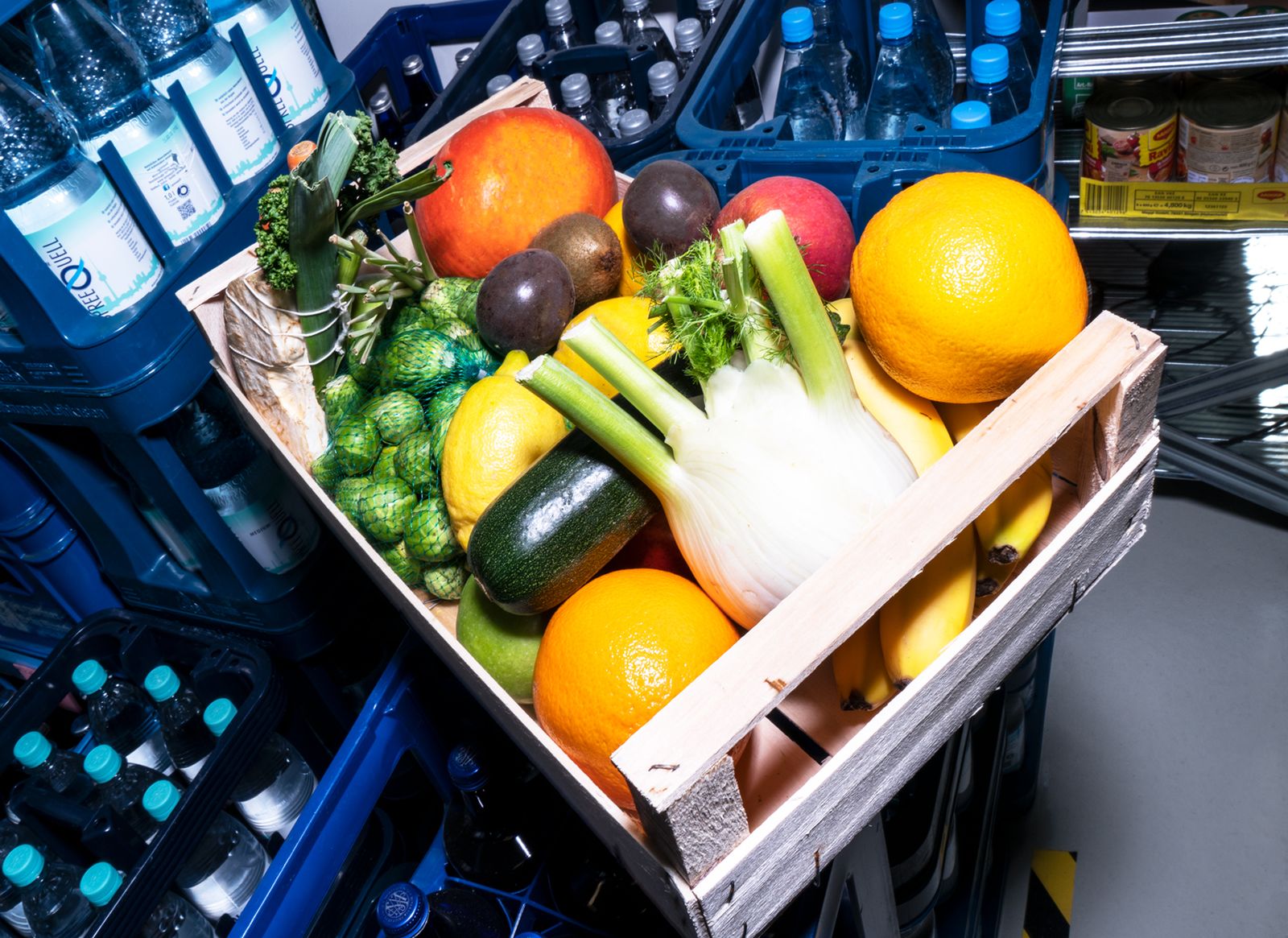 Imatge d'una cistella preparada pels treballadors de Gorillas