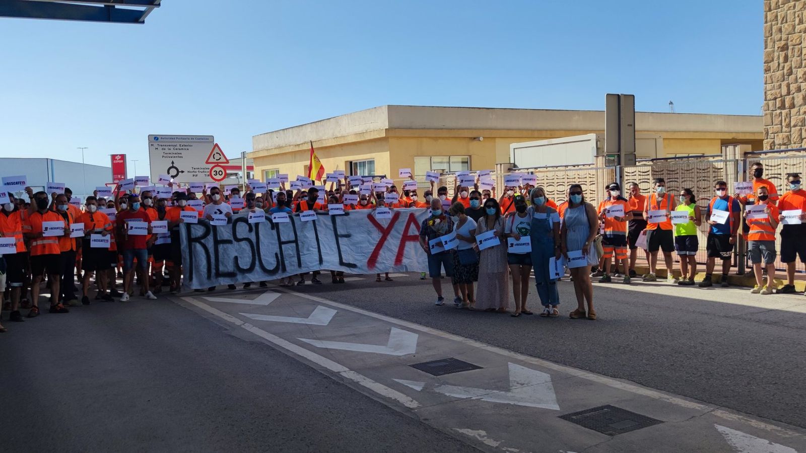 Concentració dels estibadors a Castelló