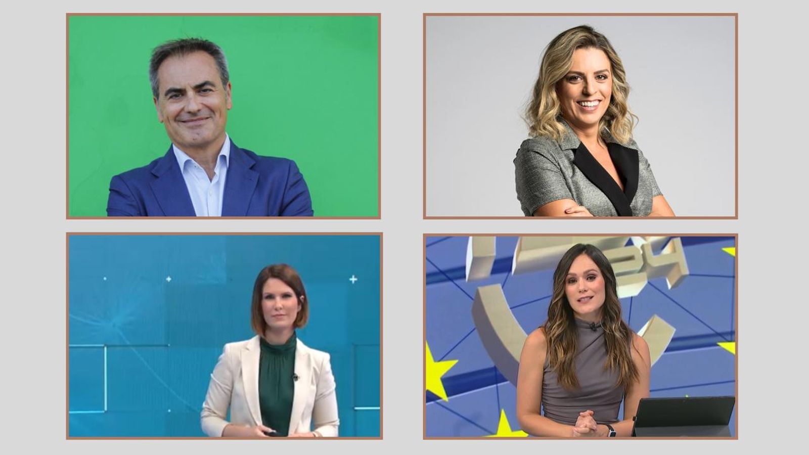 Els presentadors dels informatius d'À Punt a partir de setembre: Xavi Borrás, Marta Ventura, Amparo Fernández i Carolina Salvador