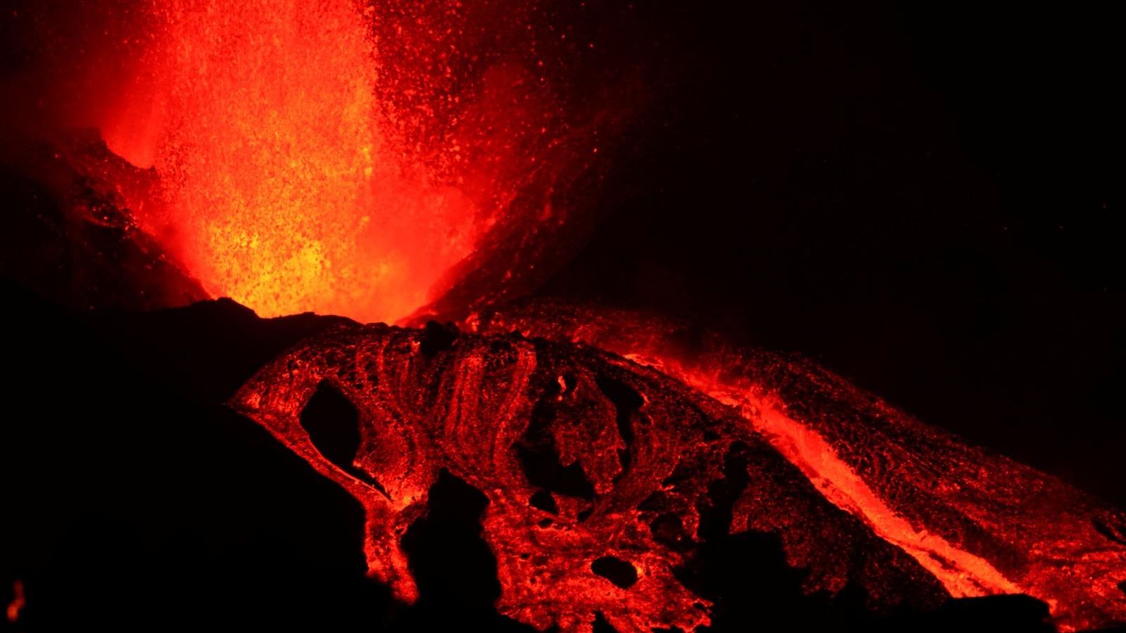 El volcà de La Palma, en plena erupció