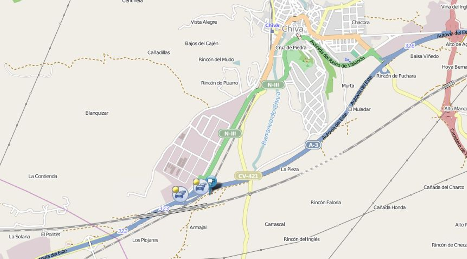 Lloc de l'accident a la carretera a l'A3