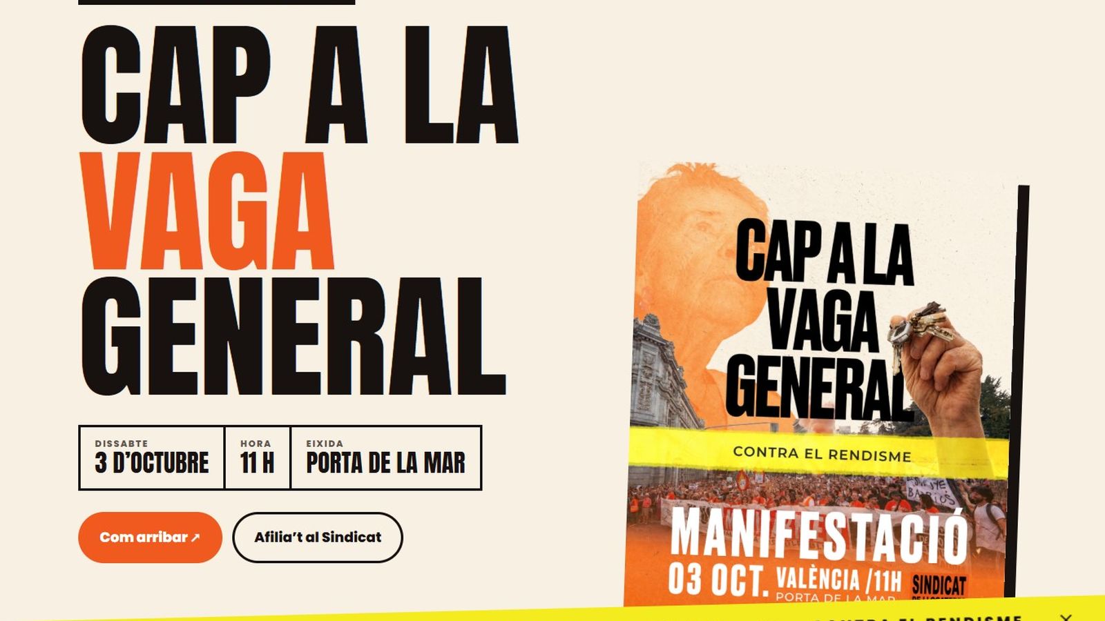 Cartell del web del Sindicat de Llogateres de València