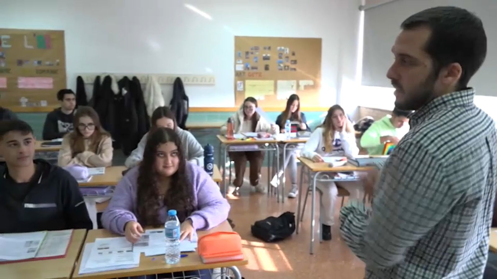 Un aula d'un institut valencià