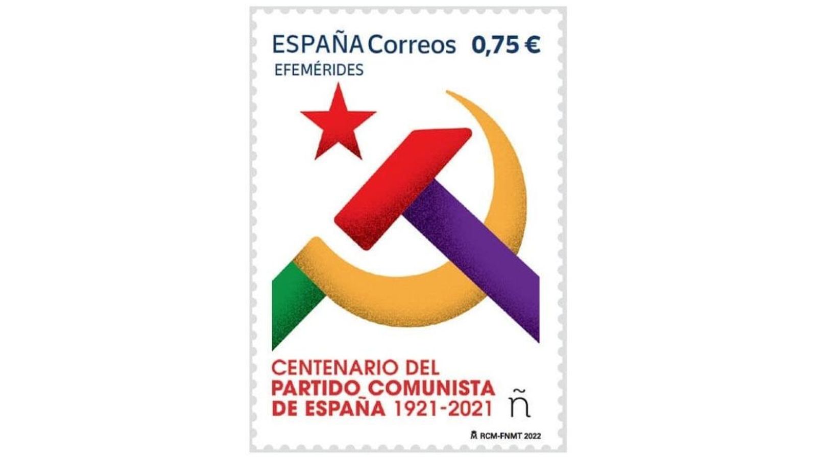 Segell de Correus commemoratiu del centenari del Partit Comunista