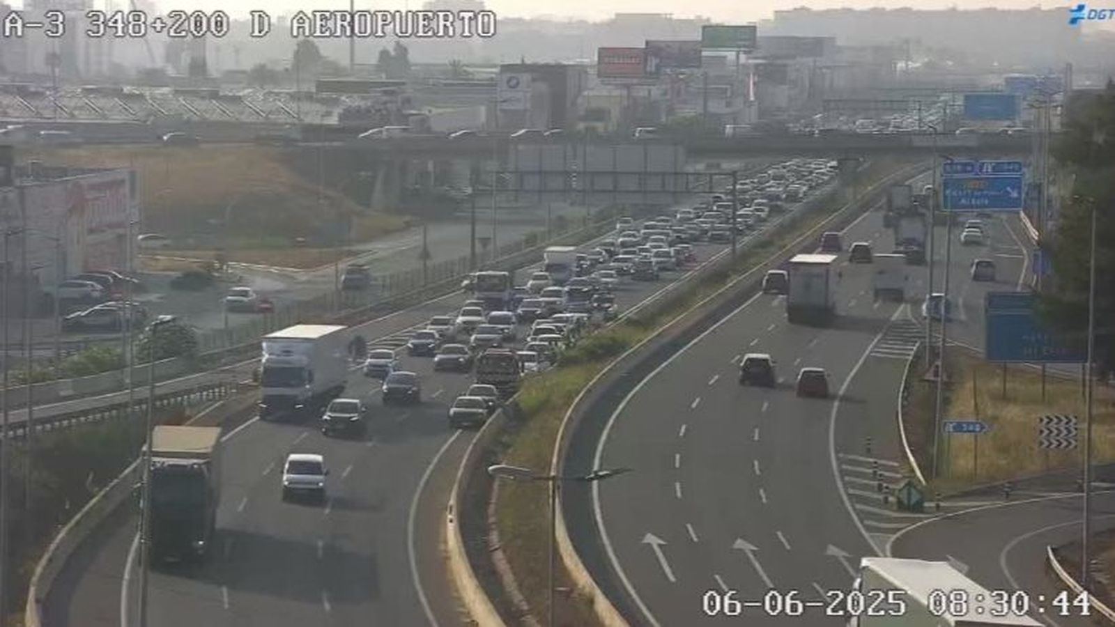 El sinistre de l'autovia A-3, que provocava cues a primera hora d'este divendres