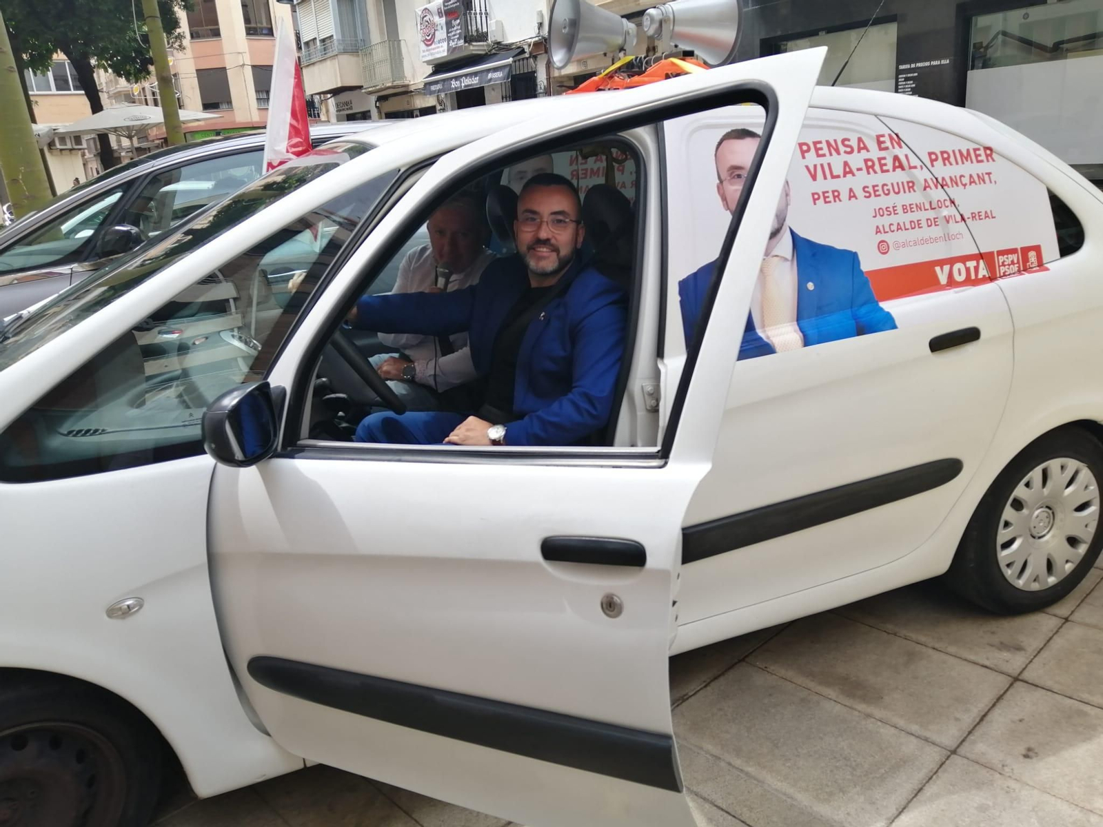 L'alcalde de Vila-real, José Benlloch (PSPV), durant la campanya