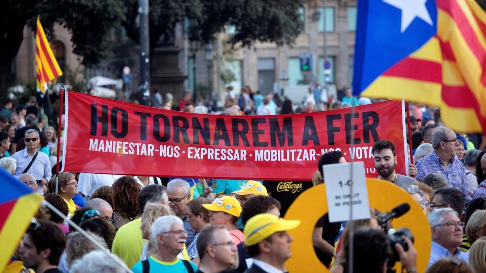 Manifestació a Catalunya el passat 1 d'octubre