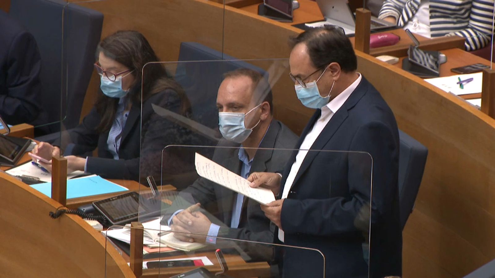 El conseller d'Hicenda, Vicent Soler, a les Corts